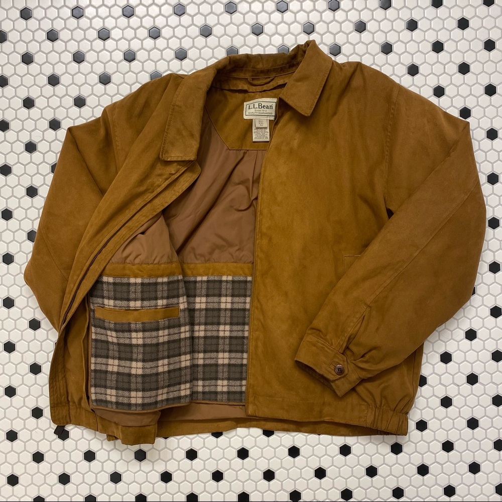 Vintage Mens LLBean 3-in-1 Suede Jacket with Liner